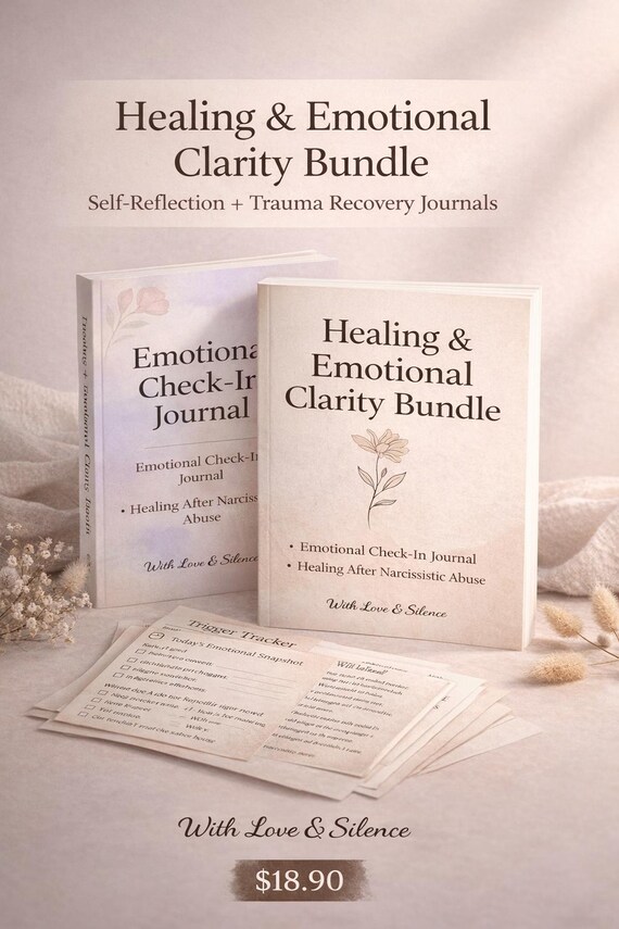 Healing & Emotional Clarity Bundle | Narcissistic Abuse Recovery Workbook | Journals PDF