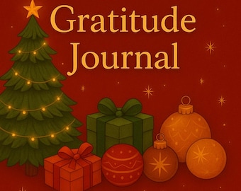 30-Day Christmas Gratitude Journal: Printable Holiday Self-Care & Reflection PDF - Digital Gift