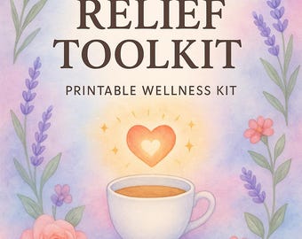 Printable Self-Care Journal & Anxiety Worksheets: Stress Relief Toolkit for Mental Wellness