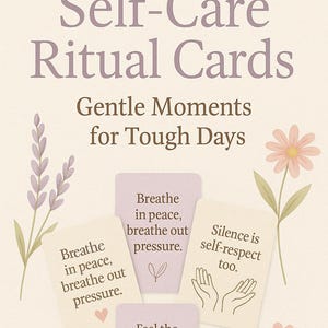 Mini Ritualkarten für Selbstfürsorge – sanfte Affirmationen zum Ausdrucken | PDF | Selbstliebe Karten für Frauen & Mamas