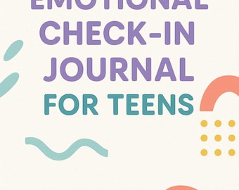 Teen Emotional Check-In Journal: Printable Self-Reflection, Mood Tracker & Affirmations PDF