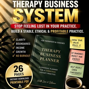 Planificateur d'activité pour thérapeutes et coachs | Guide éthique pour la pratique privée | Tarification, limites, marketing (PDF)