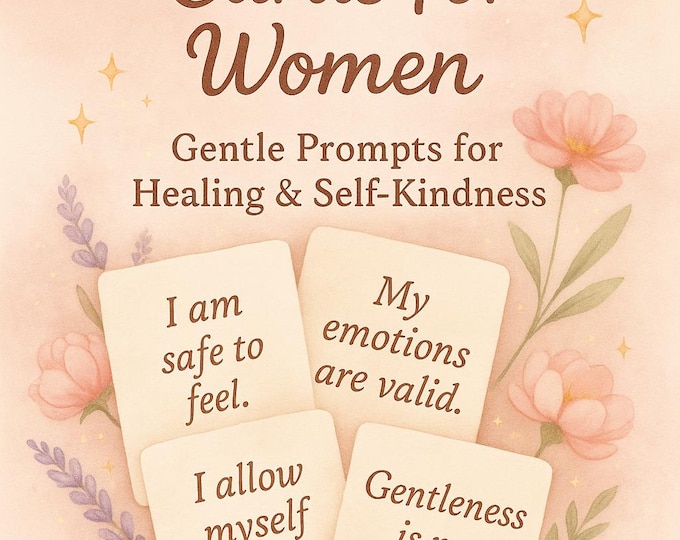 Featured listing image: Empowering Printable Affirmation Cards: Self-Love & Mental Health Support for Women (15 PDF)