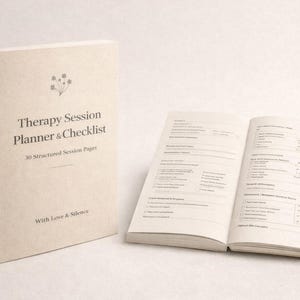 Therapy Session Planner - 30 Session Clinical Notes, Client Progress Tracker (PDF)