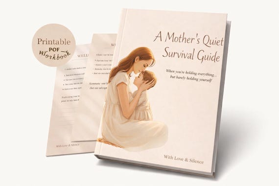 A Mother’s Quiet Survival Guide | Emotional Support for Overwhelmed Moms | Gentle Healing Workbook PDF
