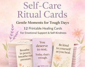 Women's Self-Care Affirmation Cards: Mental Wellness (Printable PDF)