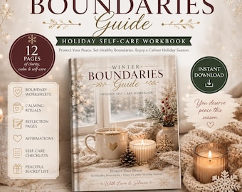 Winter Boundaries Guide | Holiday Self-Care Workbook (PDF Download)