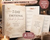 7-Day Emotional Check-In Journal, Self Reflection Workbook, Mindfulness PDF (Digital Download)
