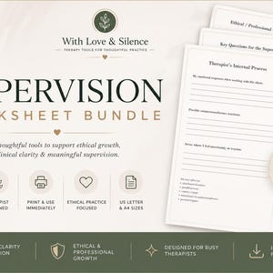 Supervision Session Planner for Therapists | Clinical Supervision Notes & Reflection Tool (PDF)