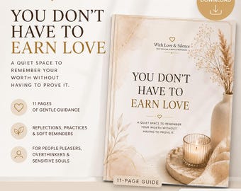 Self Worth Healing Guide | People Pleasing Recovery, Emotional Healing (PDF Download)