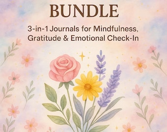 3-in-1 Daily Balance Bundle: Gratitude, Mindfulness & Emotional Check-In Printable Journals