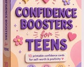 Printable Confidence Cards for Teens, Self-Esteem Activities, Affirmation PDF