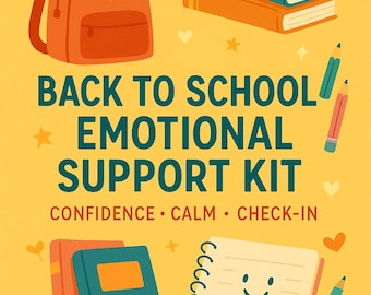 Teen Emotional Wellness Kit: Anxiety Journal, Confidence Boosters & Check-In PDF for Back to School