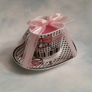 Tea cup candle - sweet heart