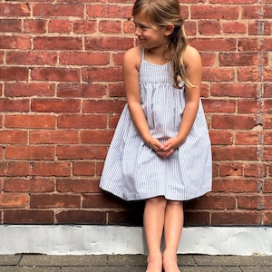 Handmade Girls Summer Dress – Cotton & Linen | Toddler and Kids Sundress | Lightweight, Breathable, Special Occasion Clothing