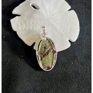 Dragons Blood Jasper Pendant, Wire Wrapped Pendant, Dragons Blood Jasper Gemstone