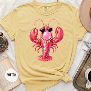 Lobster Shirt, Funny Beach Shirt, Coastal Graphic Tee, Summer Vacation Shirt, Comfort Colors 1717, Beach Lover Gift for Women, Lobster Tee Butter