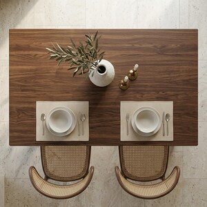 Solid Walnut Custom Dining Table | Handcrafted Natural Furniture 画像 7