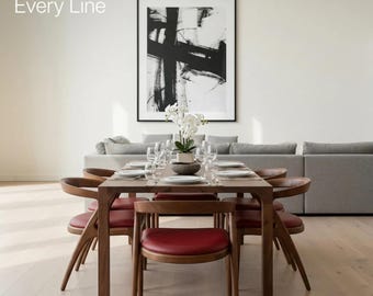 Natural Walnut Dining Table | Custom Solid Wood Furniture | Handmade Design