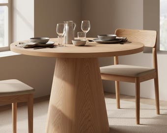 Modern Dining Room Table, Handmade Round Kitchen Furniture Style