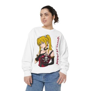 Anime T-Shirt Lover Unisex Garment-Dyed Sweatshirt, Anime Sweatshirt, Geek Gift, Japanese Animation Shirt Manga Lover Top graphic sweatshirt