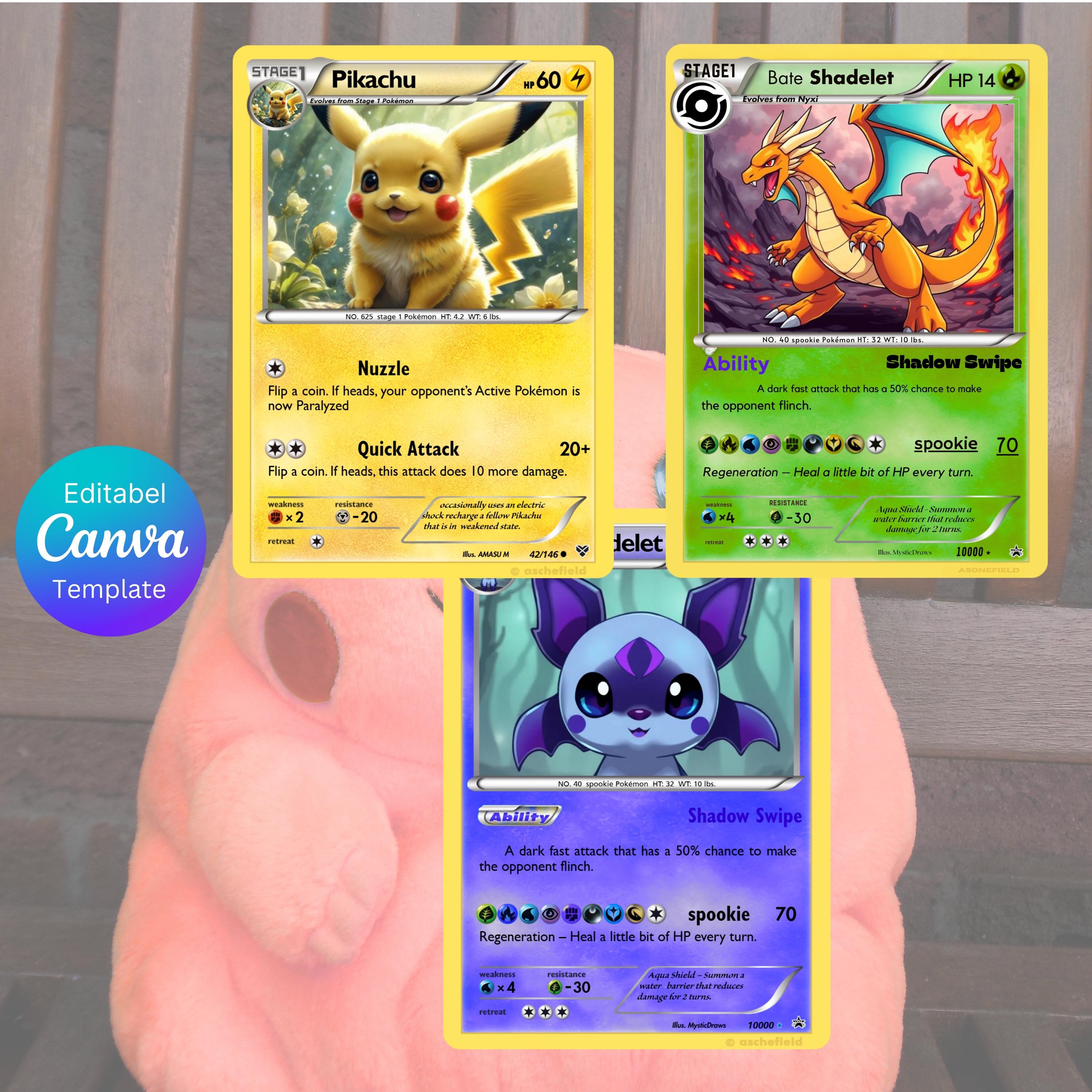 Custom Pokmon Card Canva Template - Editable Birthday Card for Kids -  Personalized Pokemon Gift- Digital Download Printable TCG - Etsy