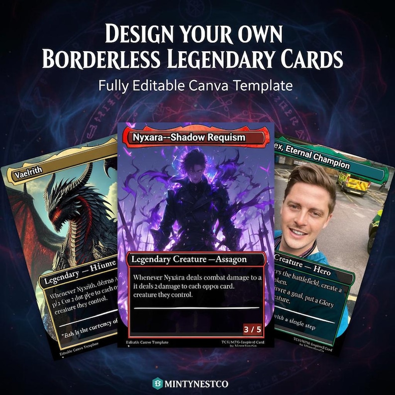 Custom Magic the Gathering , Mtg Token Inspired Canva Template, Make ...