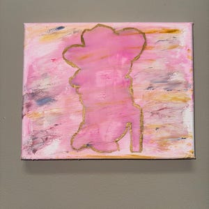 Textured Acrylic University of Mississippi, Colonel Reb Canvas: Hand-Painted Impasto Art