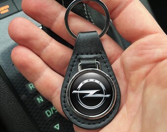 Opel leather keychain | Custom Leather Keychain with Opel Logo – Handmade Key Ring, Personalized Gift