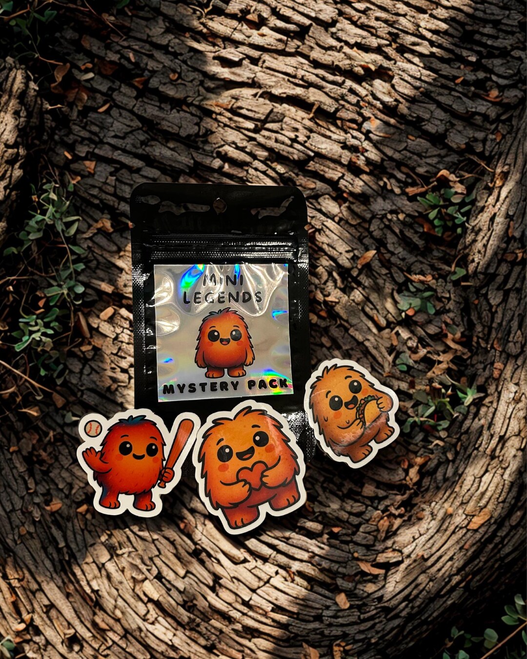Mini Legends Mystery Sticker Pack, Cute Cryptid Stickers, Sasquatch ...