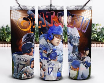 Shohei Ohtani Dodgers Tumbler 20oz Design PNG file