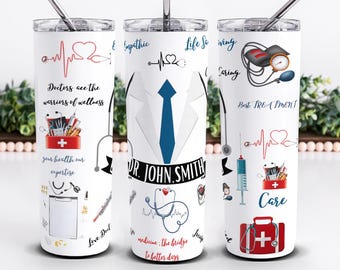 Customizable Doctor Appreciation 20 oz Tumbler Png file Sublimation Design (Digital Download, PNG)