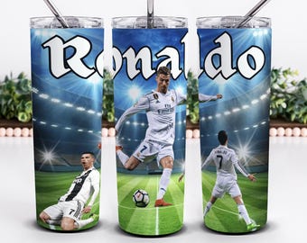 Cristiano Ronaldo 20oz Tumbler Wrap Sublimation Design PNG tumbler Digital Download