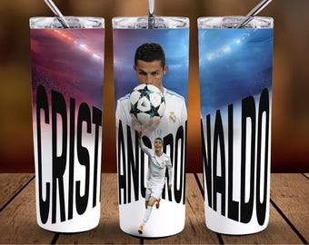 Cristiano Ronaldo Tumbler Wrap 20oz Sublimation Design PNG Digital download