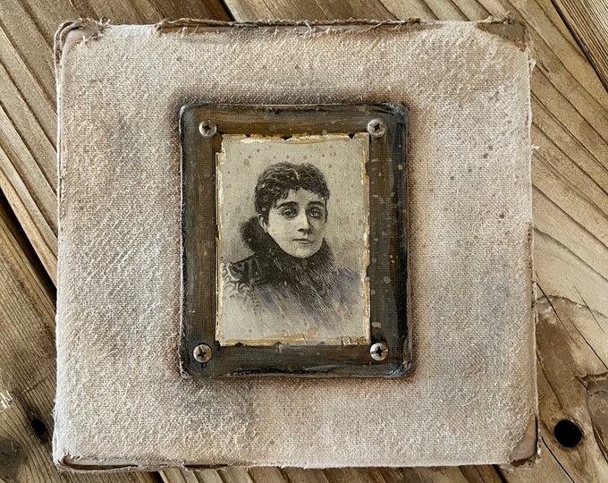 Vintage Antique Book Art, Original Art, French Decor, Cottage Furniture, English Art, Old Books