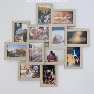 Wooden Collage Picture Frame | Family Picture Frames Collage | Photo Collage Frame | Large Collage Frame | 4×6 Picture Frame | Photo Collage