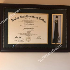 Wooden Diploma Frame With Tassel Holder | College Degree Frame | Graduation Frames | Masters Diploma Frame | Gift For Graduate