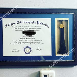 Wooden Diploma Frame With Tassel Holder | College Degree Frame | Graduation Frames | Masters Diploma Frame | Gift For Graduate