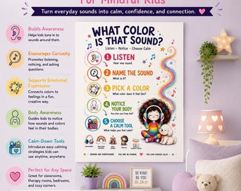 What Color Is That Sound Poster | Sensory Calm Down Tool (Digital Download)