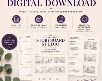 AI Picture Book Storyboard Studio, Printable Illustration Planning Tool
