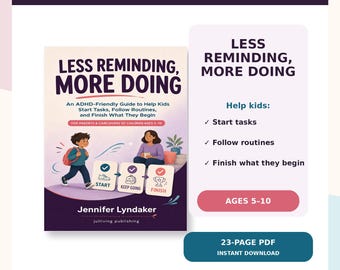 ADHD Parent Guide for Kids Ages 5-10, Executive Function Printable (Instant PDF)