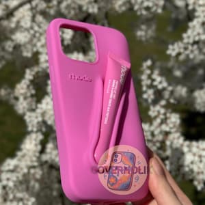 Custodia rosa per iPhone 16 Pro Max 16 Plus 16 Pro 16 15 Pro Max 15 Plus 15 Pro 15 con porta balsamo per labbra