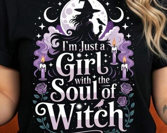 Witchy Vibes Halloween Shirt: Chic Graphic Tee for Women
