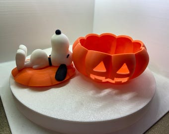 Contenedor de dulces de calabaza de Snoopy: Tazón de bocadillos de Halloween de Peanuts