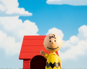Peanut Retro Cartoon Boy Figurine |Snoopy  Chalrie Brown Nostalgic Collectible Decor | Handmade Display Statue