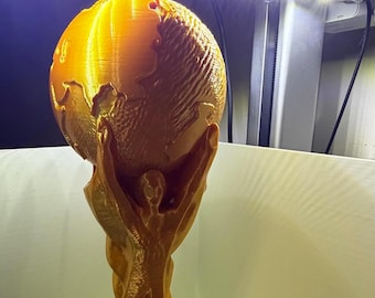 3D Printed FIFA World Cup Trophy Replica | Soccer Championship Collectible Desk Display