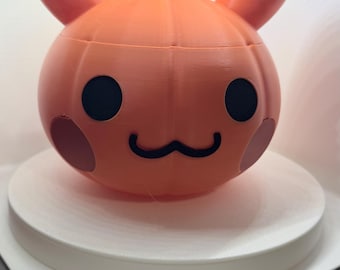 Pikachu Pumpkin Candy Bowl, Halloween Pokémon Candy Dish, 3D Printed Trick or Treat Bowl, Halloween Party Decor, Gamer Gift
