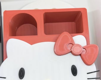 Kitty Jewelry Box, Cute Jewelry Organizer, Kawaii Ring & Earring Holder, 3D Printed Jewelry Storage, Inspired Gift, Vanity Decor