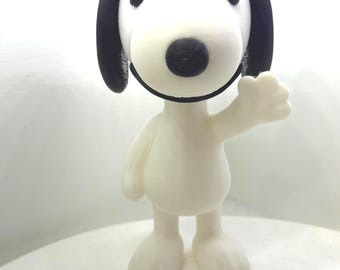 Snoopy 3D Printed Figurine | Peanuts Collectible Statue | Cartoon Beagle Desk Decor | Gift for Fans