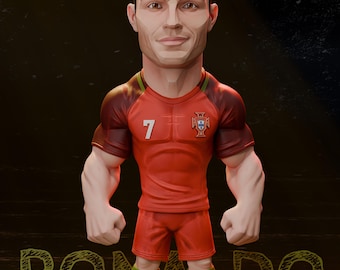 Cristiano Ronaldo 3D Model: Ronaldo STL File , Football 3D Model , Football Players Stl File , Ronaldo 3D Print File , Ronaldo Statue